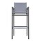 Armen Living Marina Outdoor Patio Barstool in Gray Powder Coated Finish with Gray Sling Textilene LCMABAGR - alternate 5